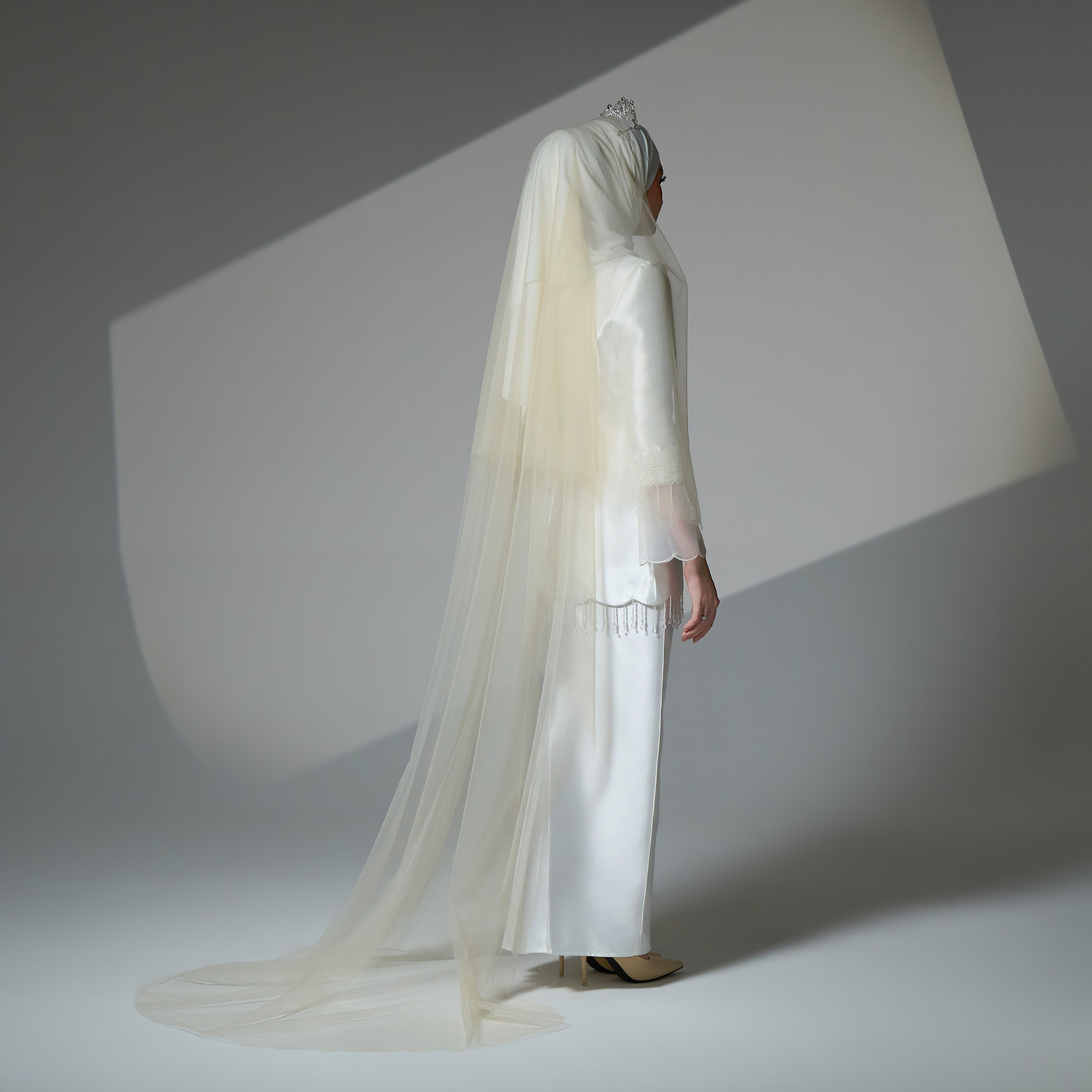 Cinderella Veil in Champagne
