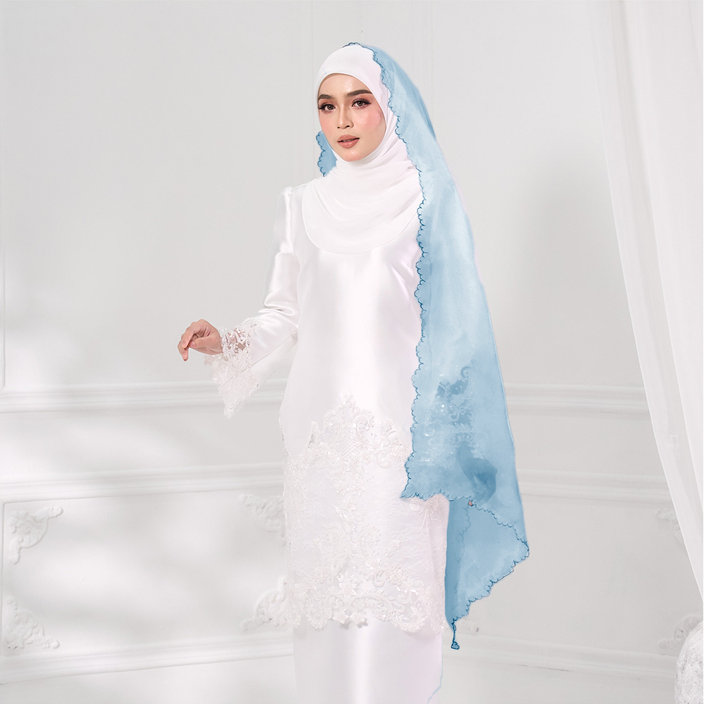 Organza Teal Blue