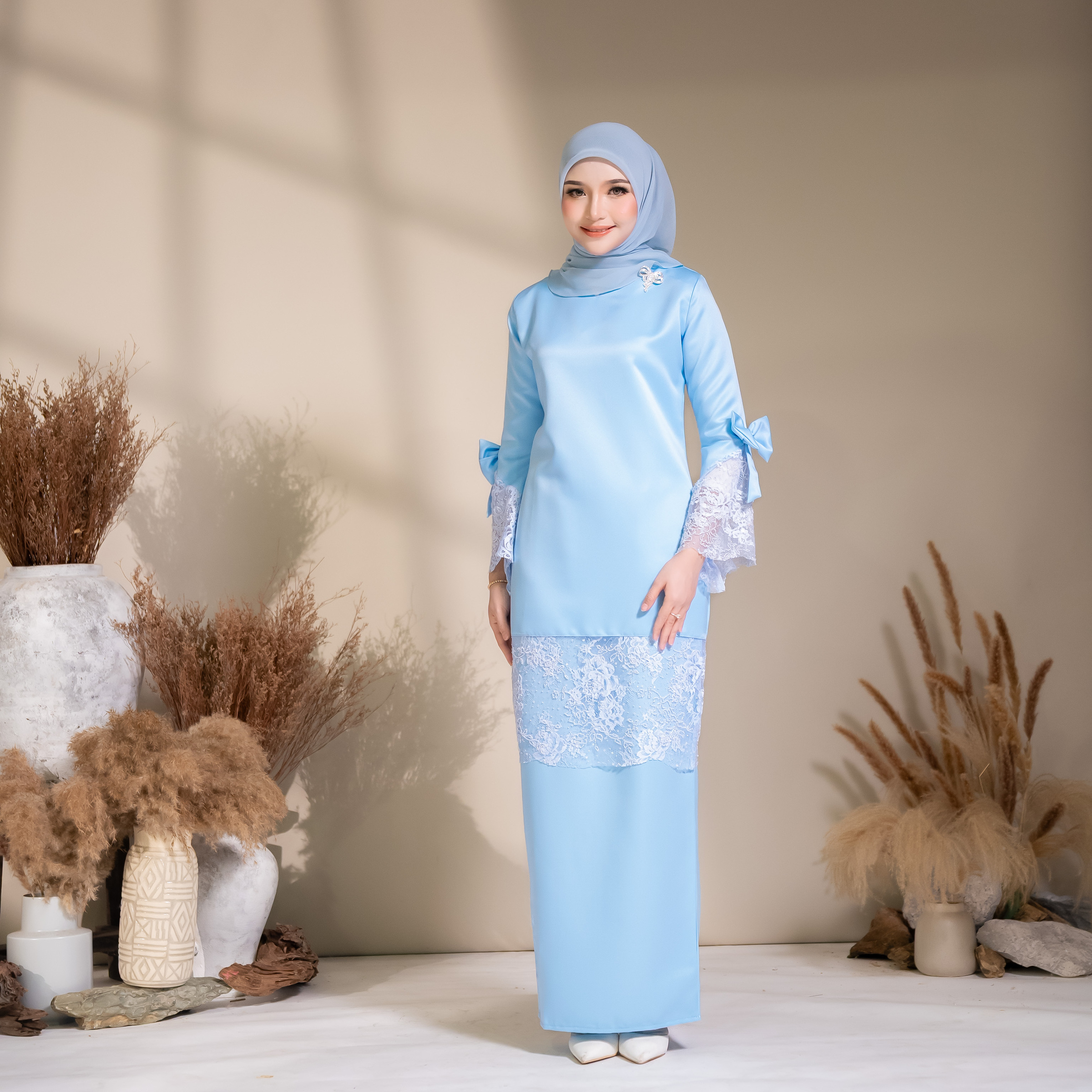 Ayra Kurung in Baby Blue