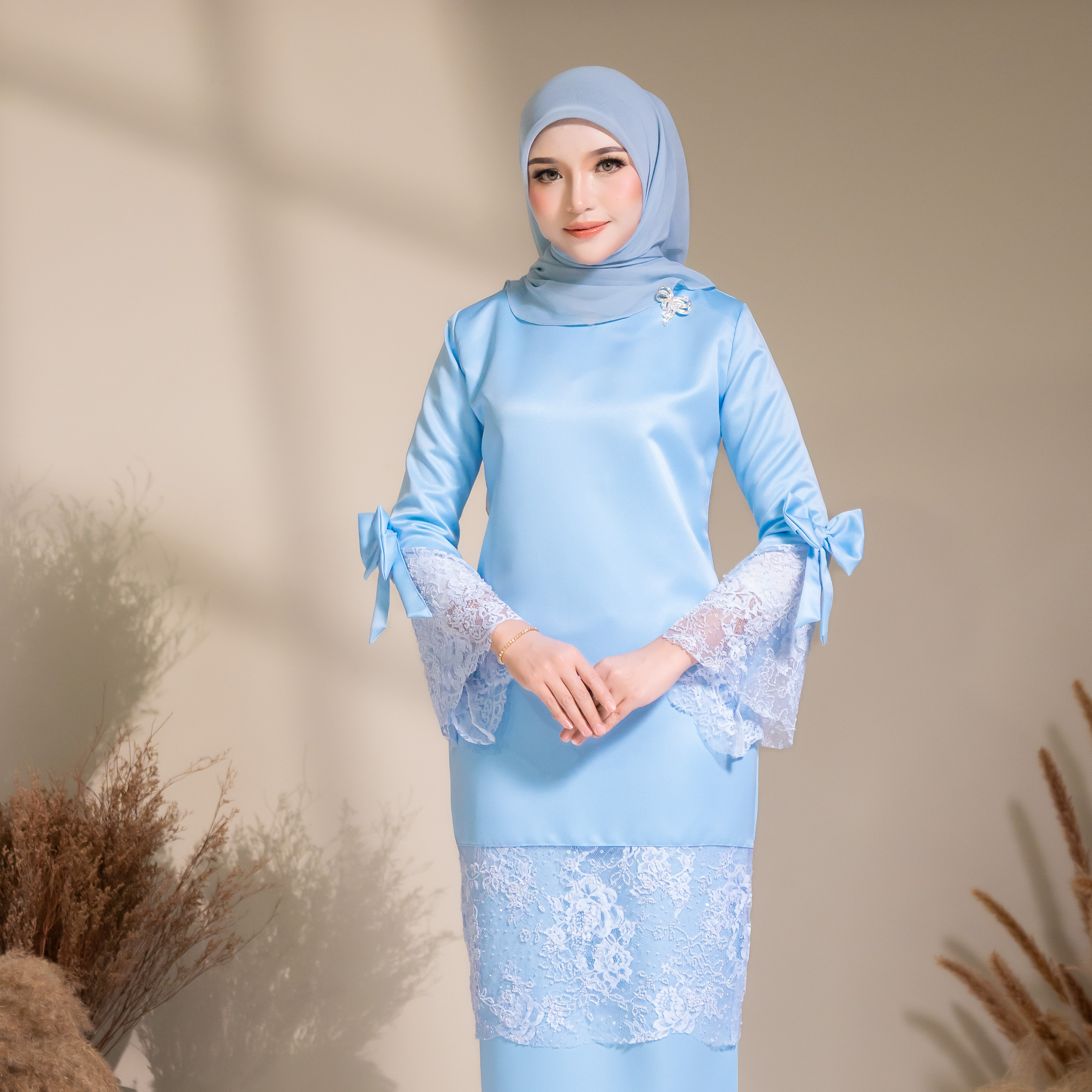 Ayra Kurung in Baby Blue