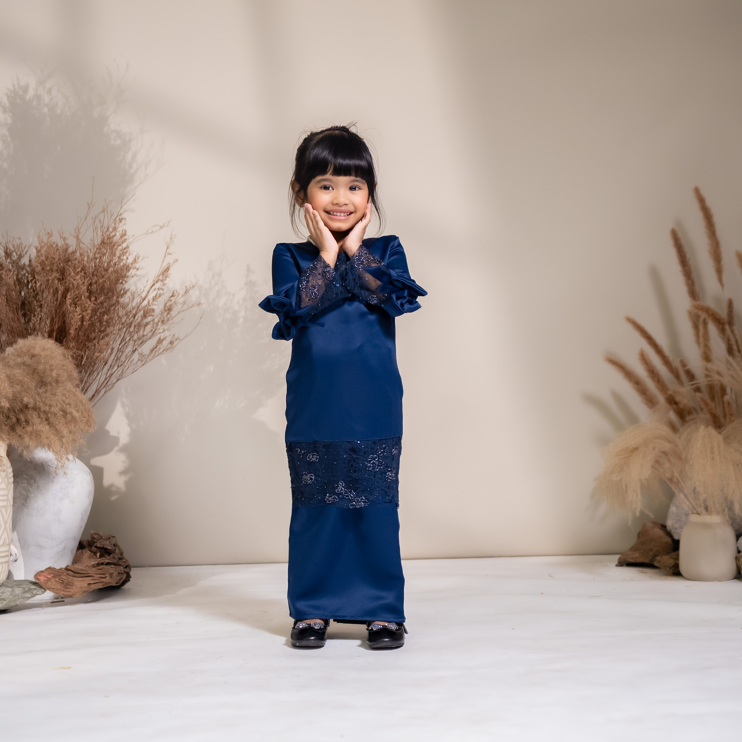 Ayra Kids Kurung in Navy