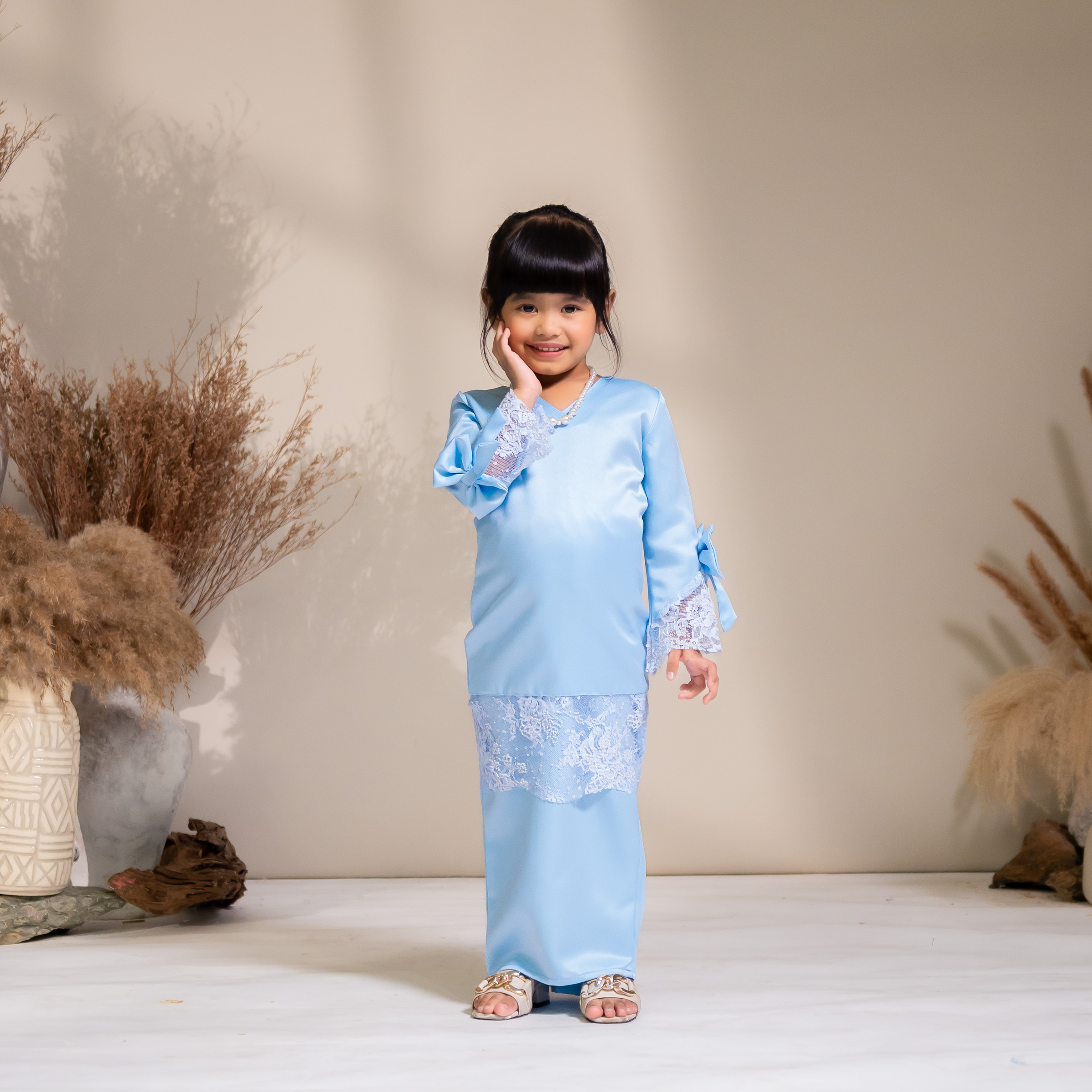 Ayra Kurung Kids in Baby Blue