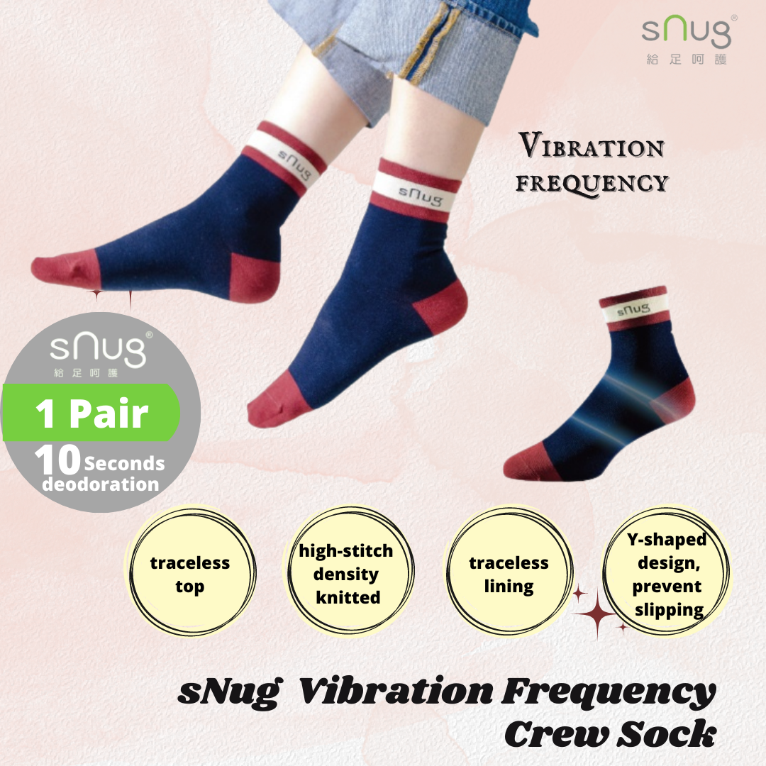 sNug Unisex Vibration Frequency Lucky Healthy Crew Sock 健康振频幸運袜