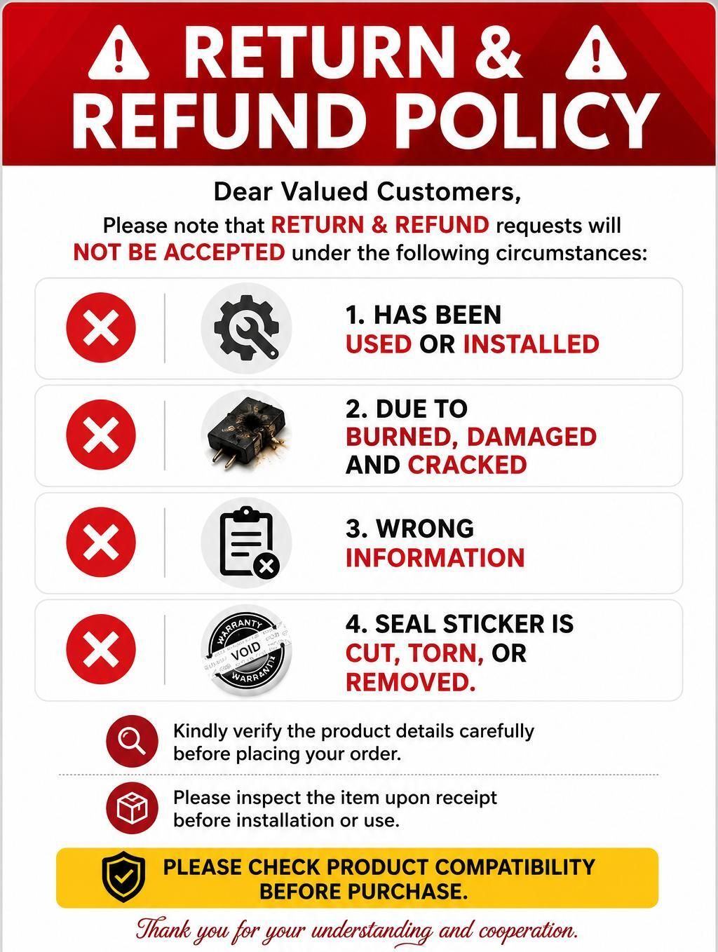 RETURN & REFUND POLICY