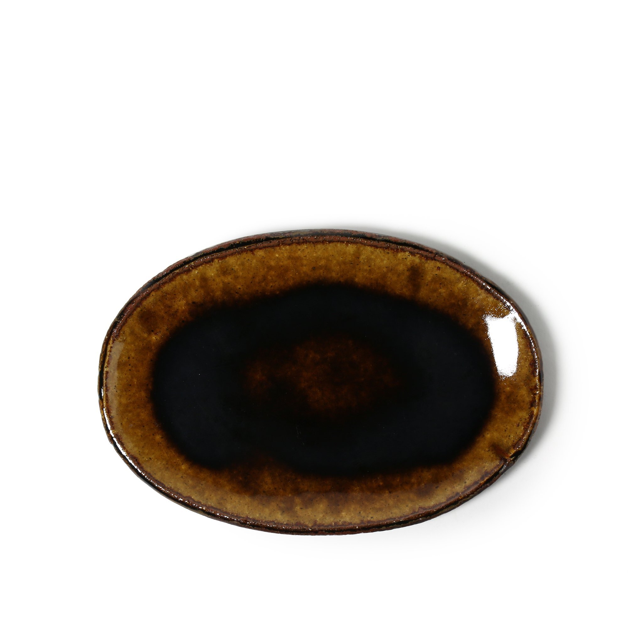 ovalsmallplatebrown