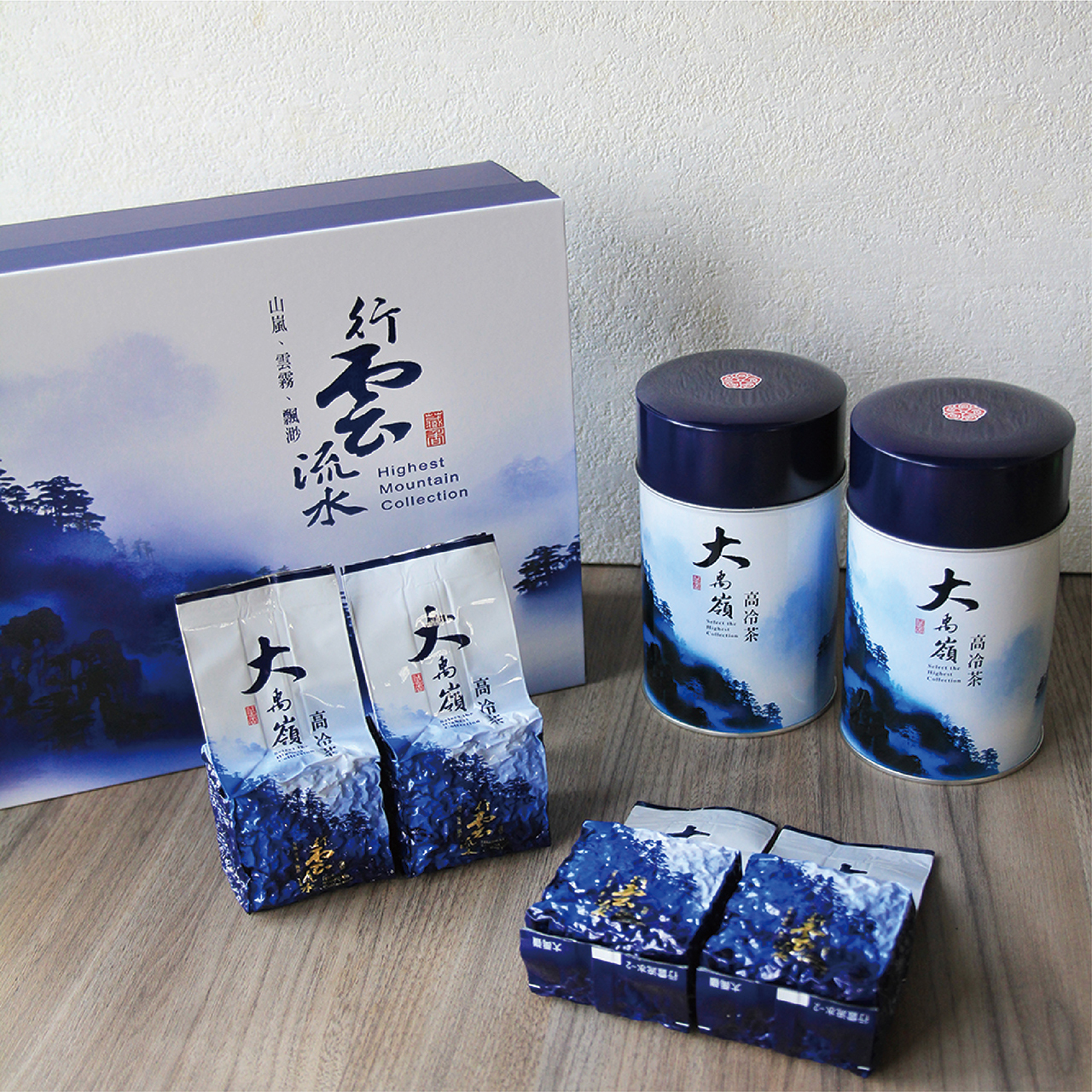 嶺茶葉 大 禹 嶺 高 冷茶 行雲流水 禮盒組 大禹嶺