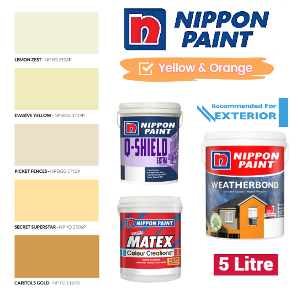 Nippon Exterior Paint WeatherbondQ-ShieldMatex - Warm Yellow & Orange Collection_1