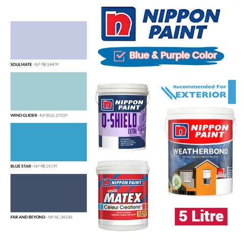 Nippon Exterior Paint WeatherbondQ-ShieldMatex - Purple & Blue Collection_1