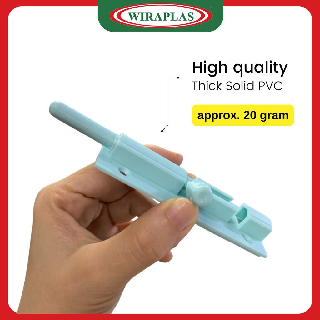 Wiraplas PVC Toilet Door Bolt Selak 3