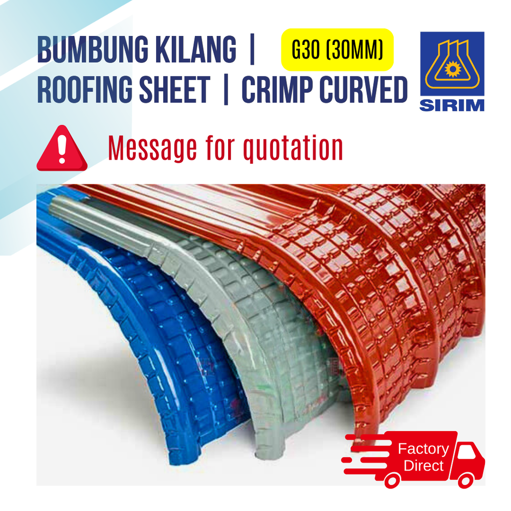 Bumbung Kilang Roofing Sheet Crimp Curved