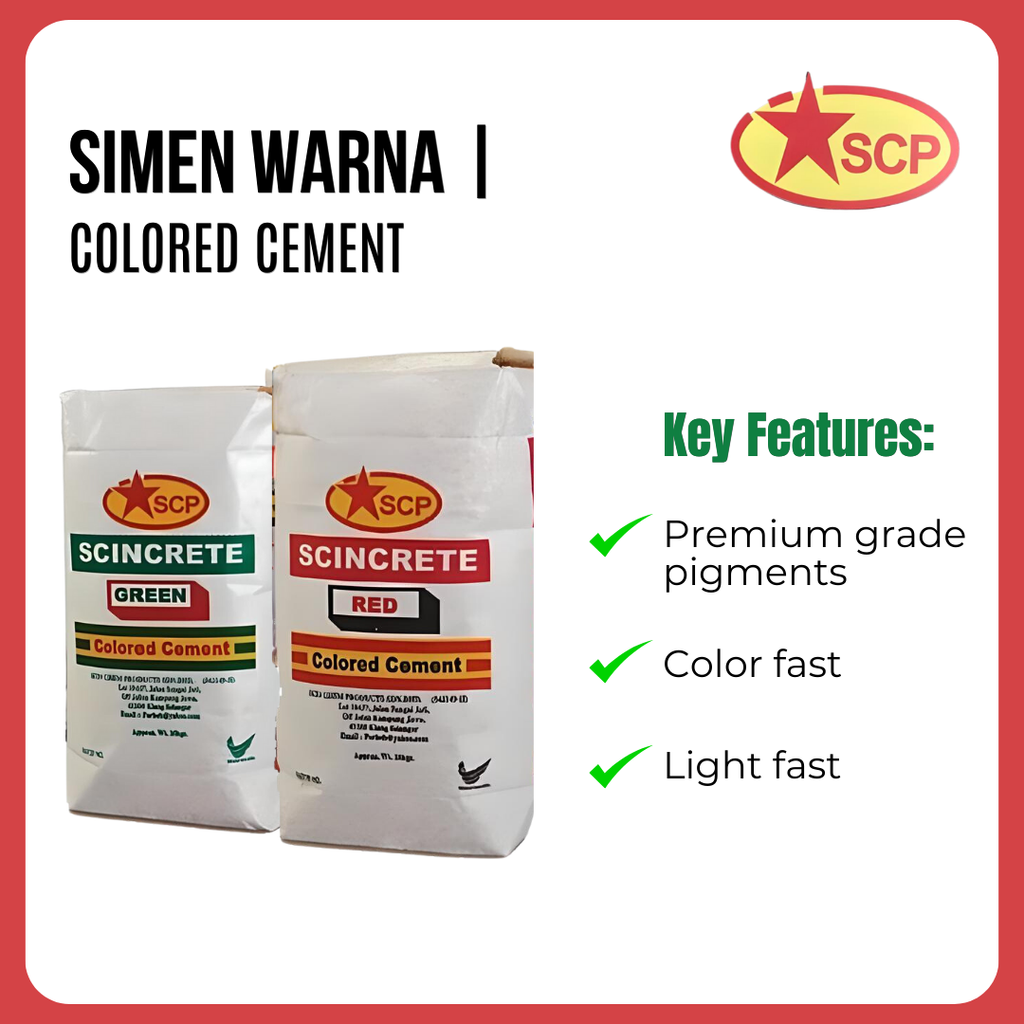 SCP Color Cement Red Simen Green Simen3