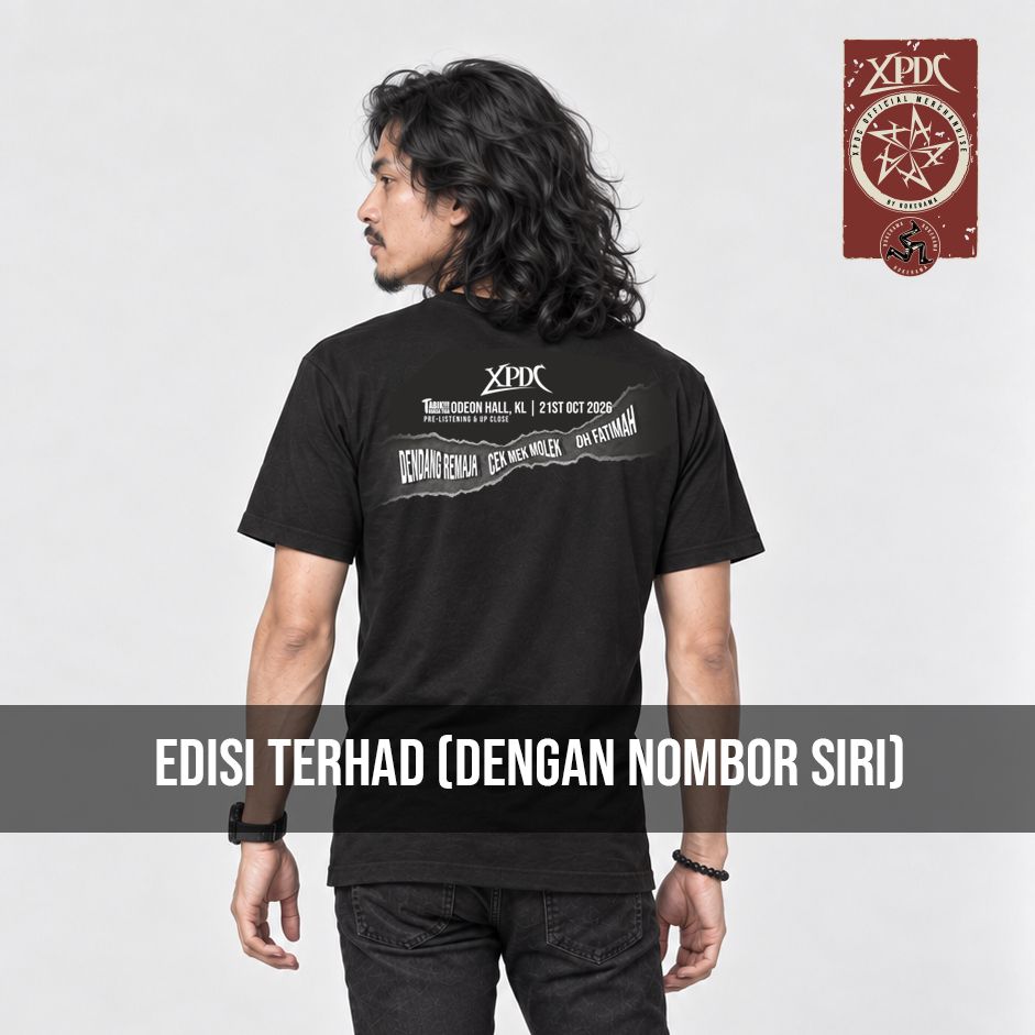 Rekaan belakang T-shirt XPDC Tabik Kuasa Tiga