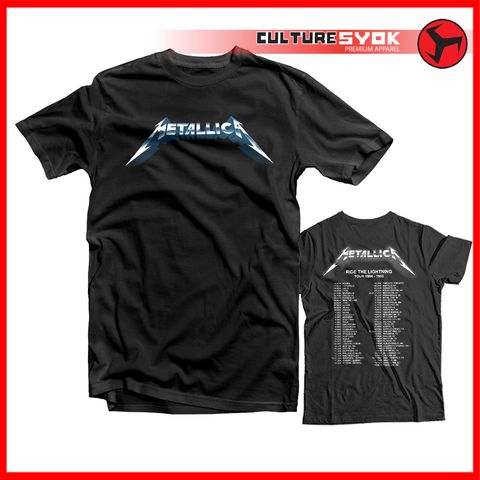 Metallica metal band tshirt rock Ride lightning Logo front.jpg
