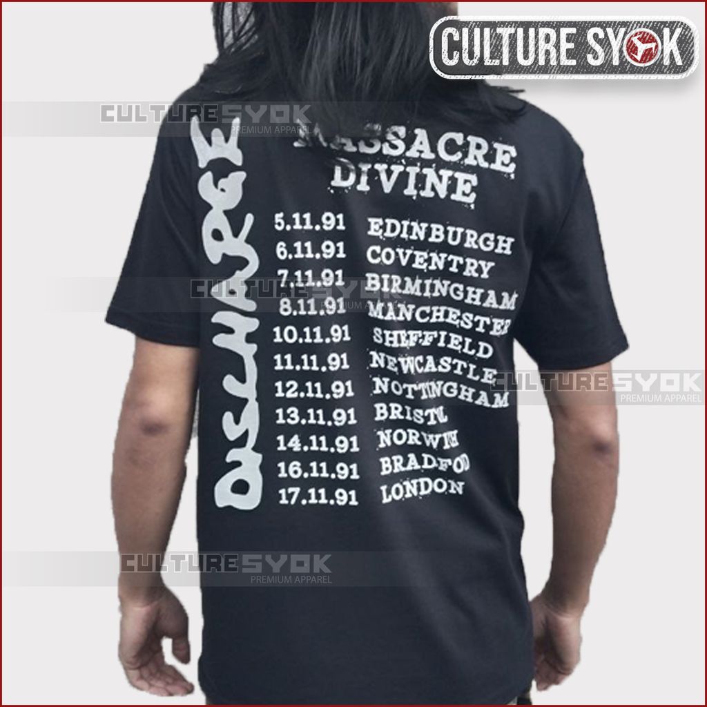DISCHARGE Tshirt band punk template BACK