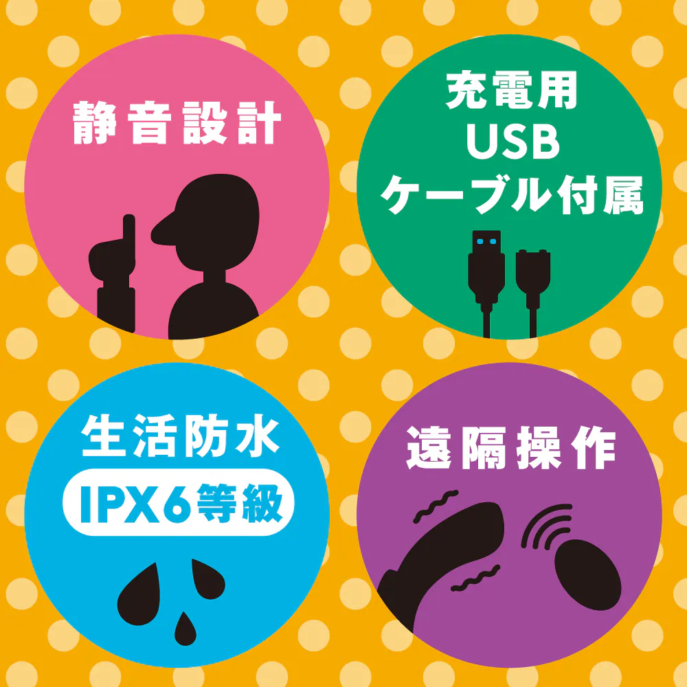 静音設計・IPX6防水・USB充電・遠隔操作対応｜高性能ミニリモコンバイブ