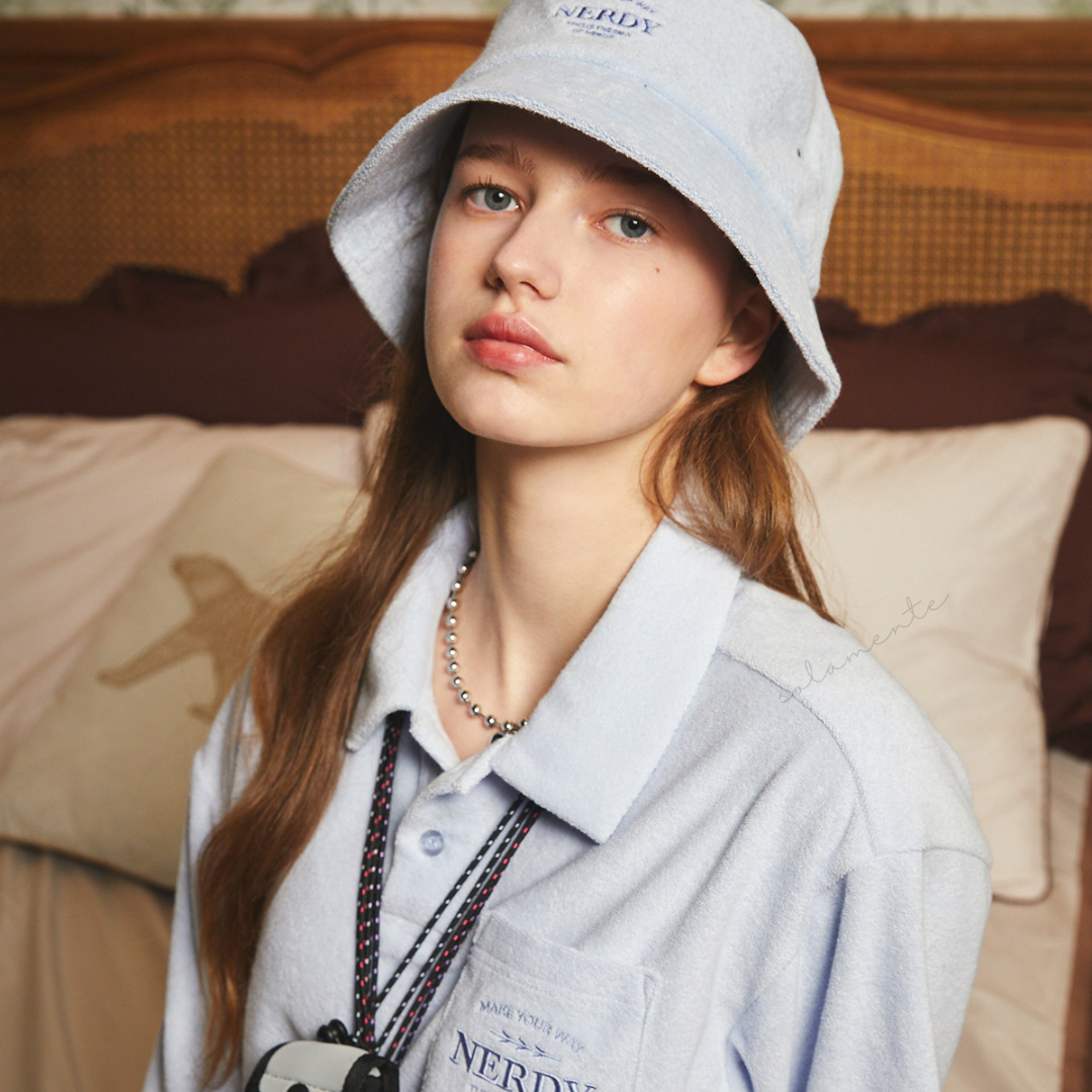 NERDY] Serif Logo Terry Bucket Hat (2 