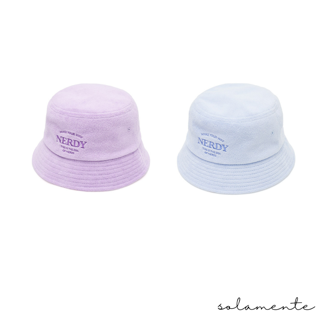 NERDY] Serif Logo Terry Bucket Hat (2 