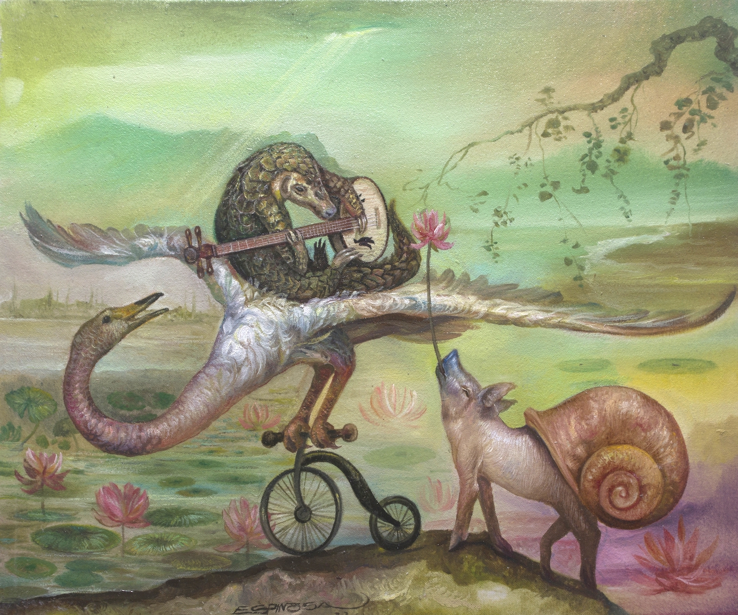 2022 Serenade on Bicycle Reydel Espinosa 25x30cm