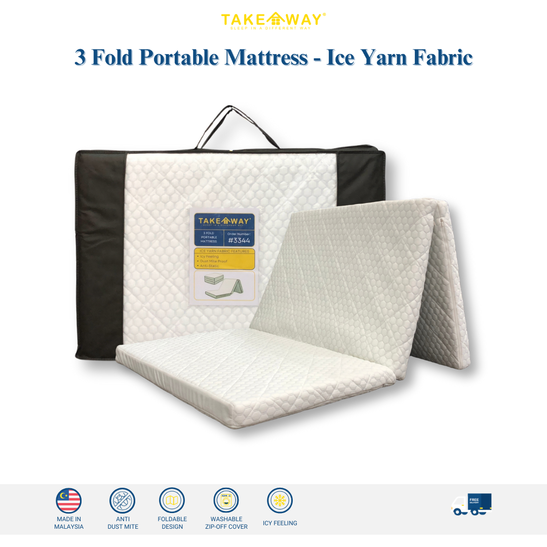3-fold Portable Matrress (Ice Yarn)