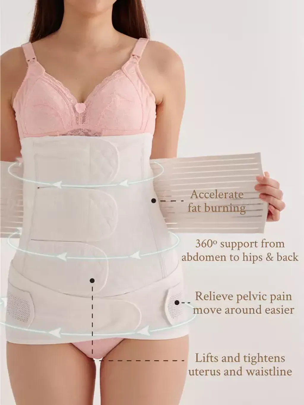 BMAMA 2 Strap Belly Binder Set for Postpartum & Maternity Support