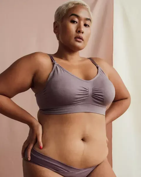 Zoe Plus Size Nursing Bralette Violet