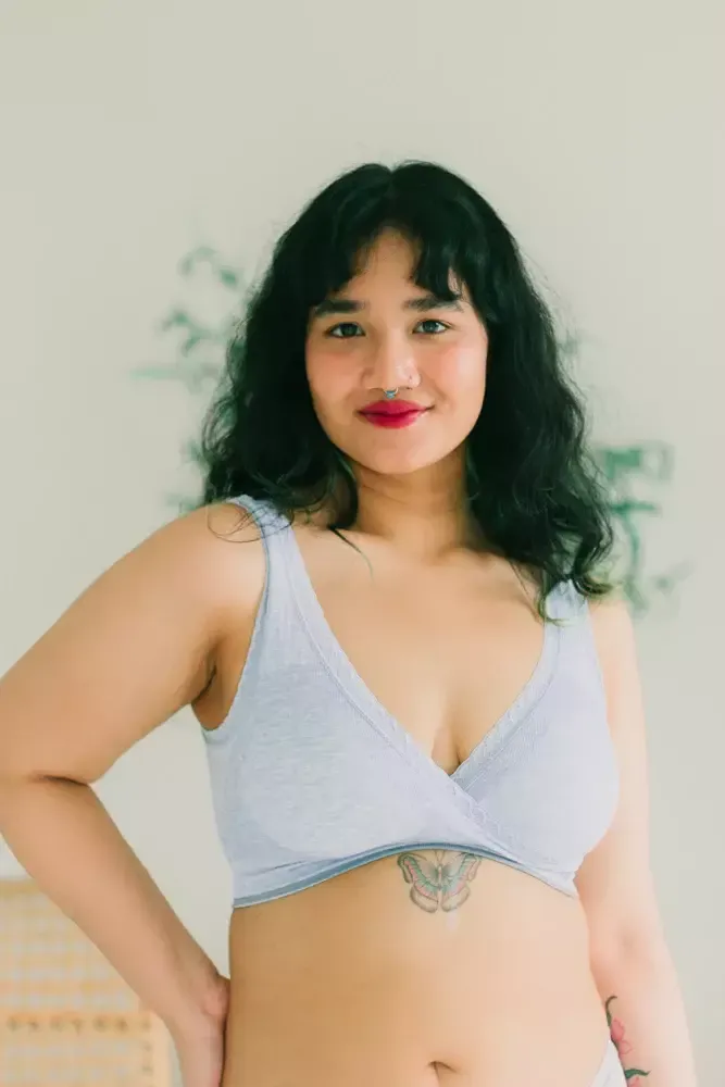 Summer&Peach V Cut Modal Aqua 2 