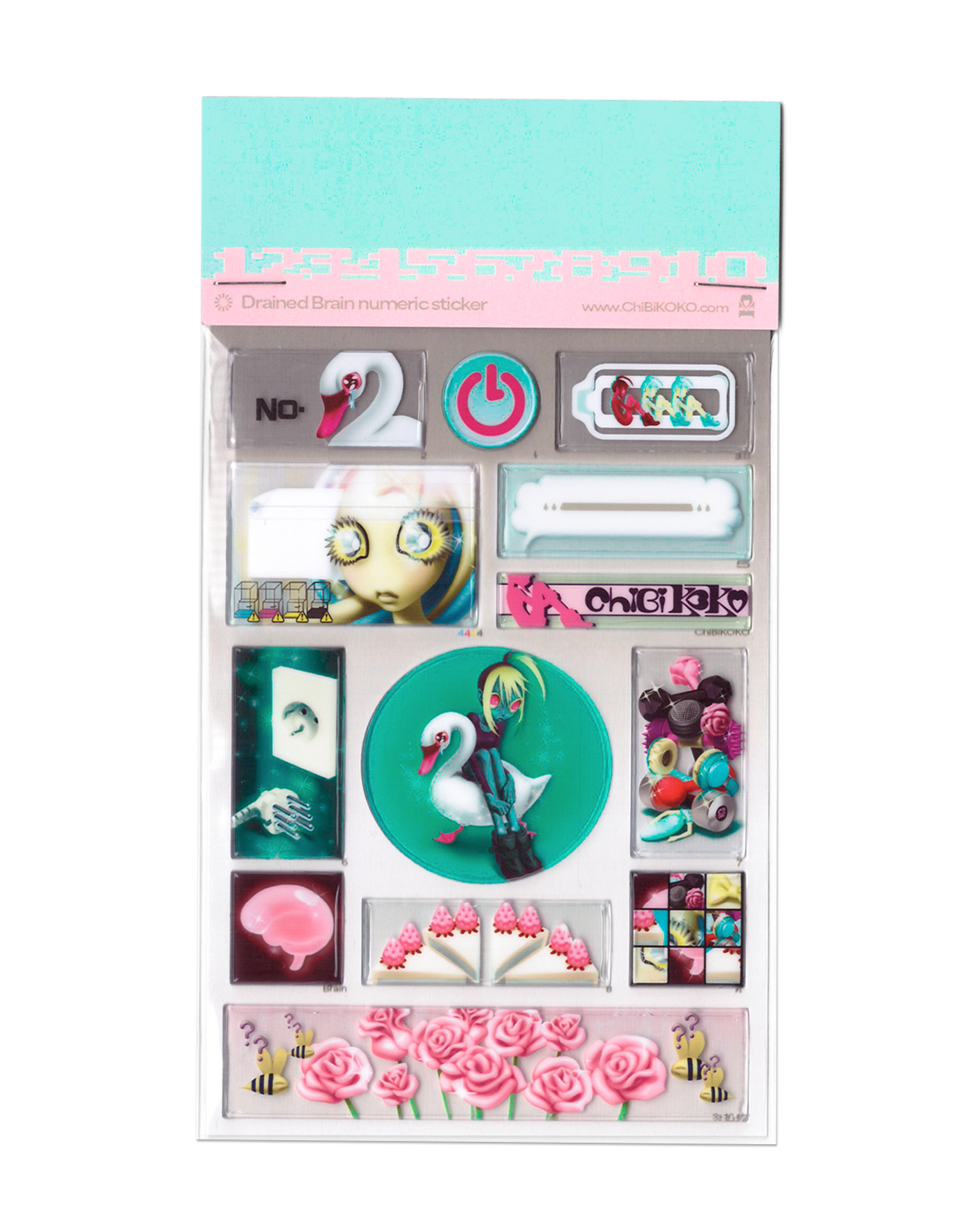 Drained Brain numeric sticker