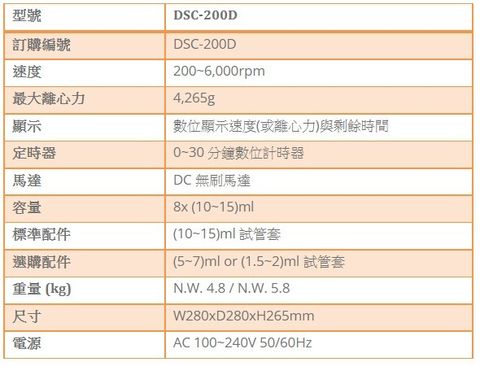 dsc200d 離心機