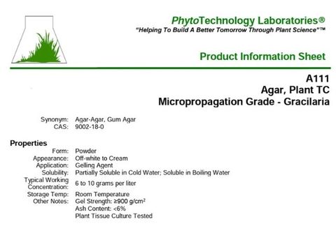 phyto Agar info