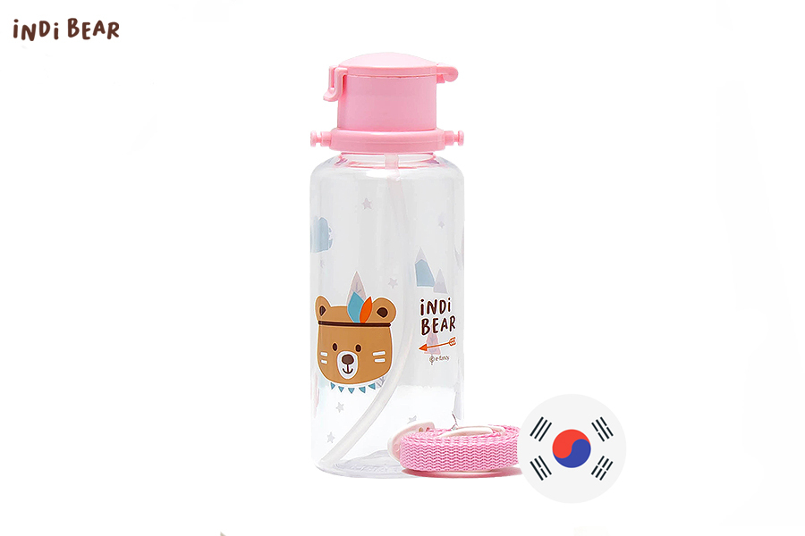 Kids Water Bottle With Straw Sealed Flip Top Lid Bottle Large