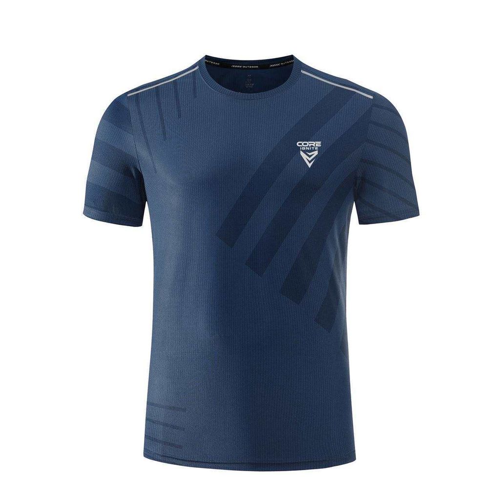 Pixel Stitch Dark Blue T-Shirt