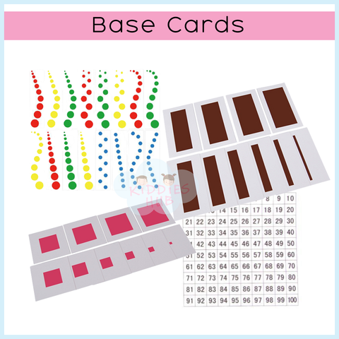 Montessori Material Tray for 45 Wooden Hundred Squares – Pink