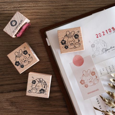 eileentai's rubber stamps - Tea Time Rabbit Full Set 01