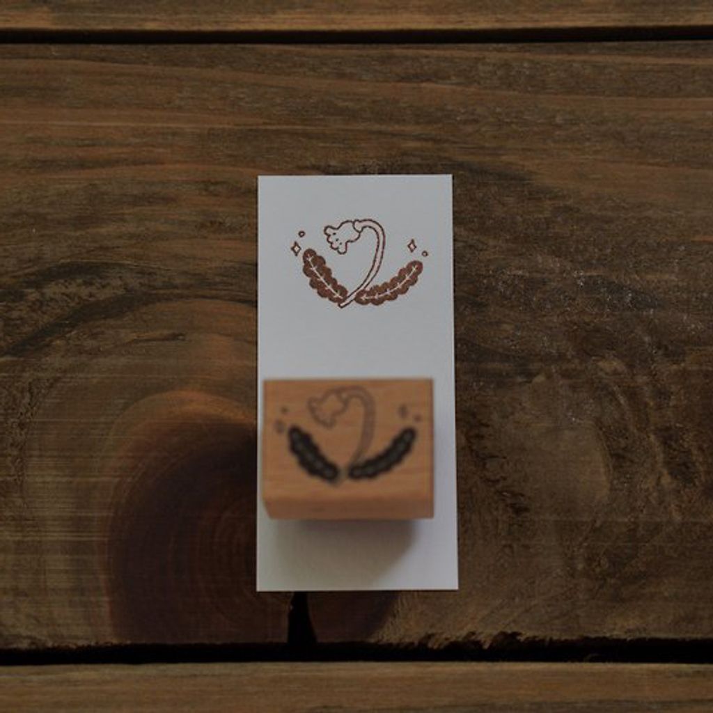 橡膠 印章 印台 白色 - 花花 印章 森空 IVY SNOW