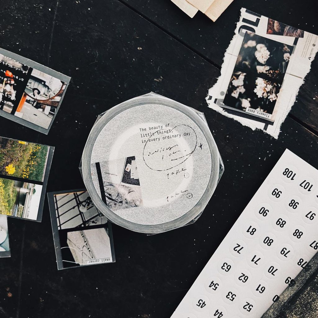 羊君 pet 霧面 膠帶 印刷 手帳 拼貼 半日 底片 照片 1