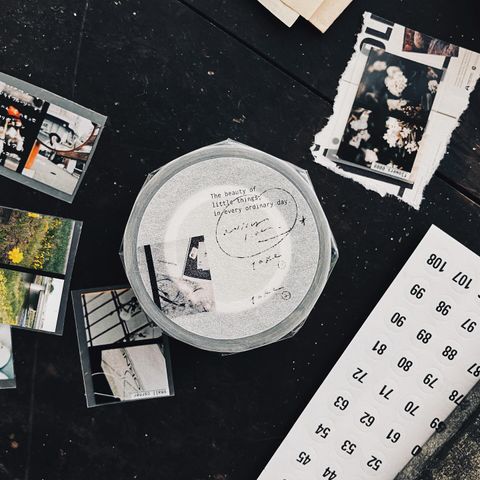 羊君 pet 霧面 膠帶 印刷 手帳 拼貼 半日 底片 照片 1