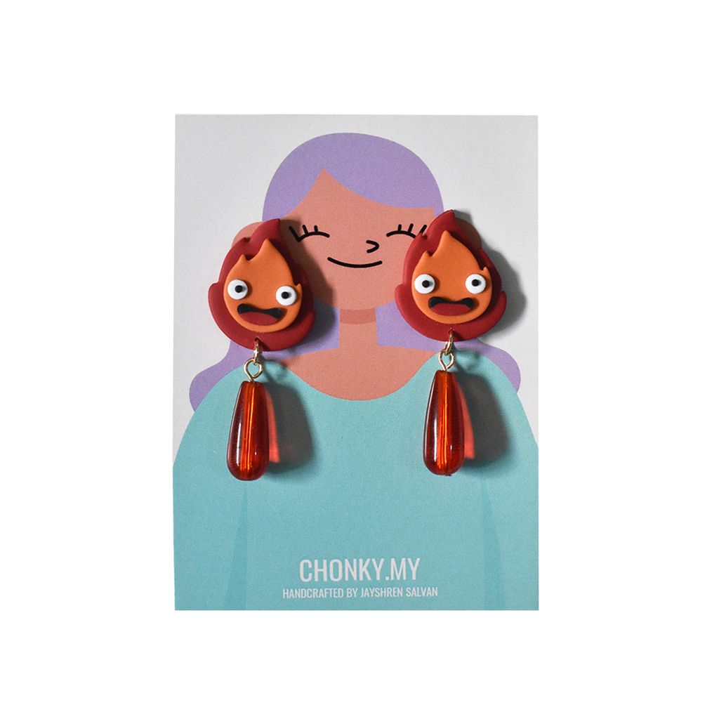 fire demon bead dangle