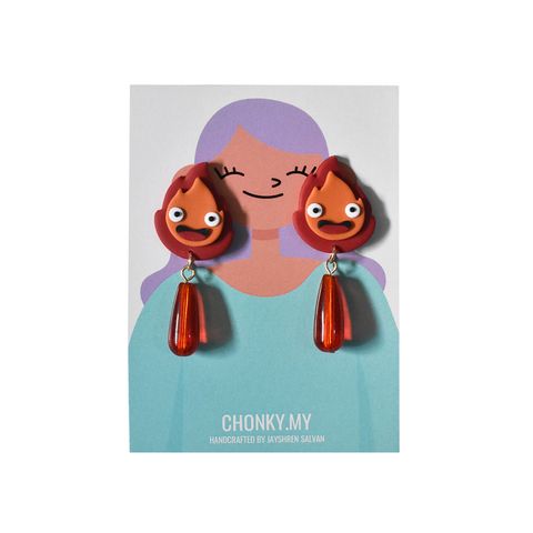 fire demon bead dangle