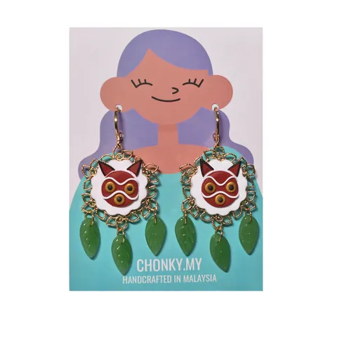princess mononoke earrings