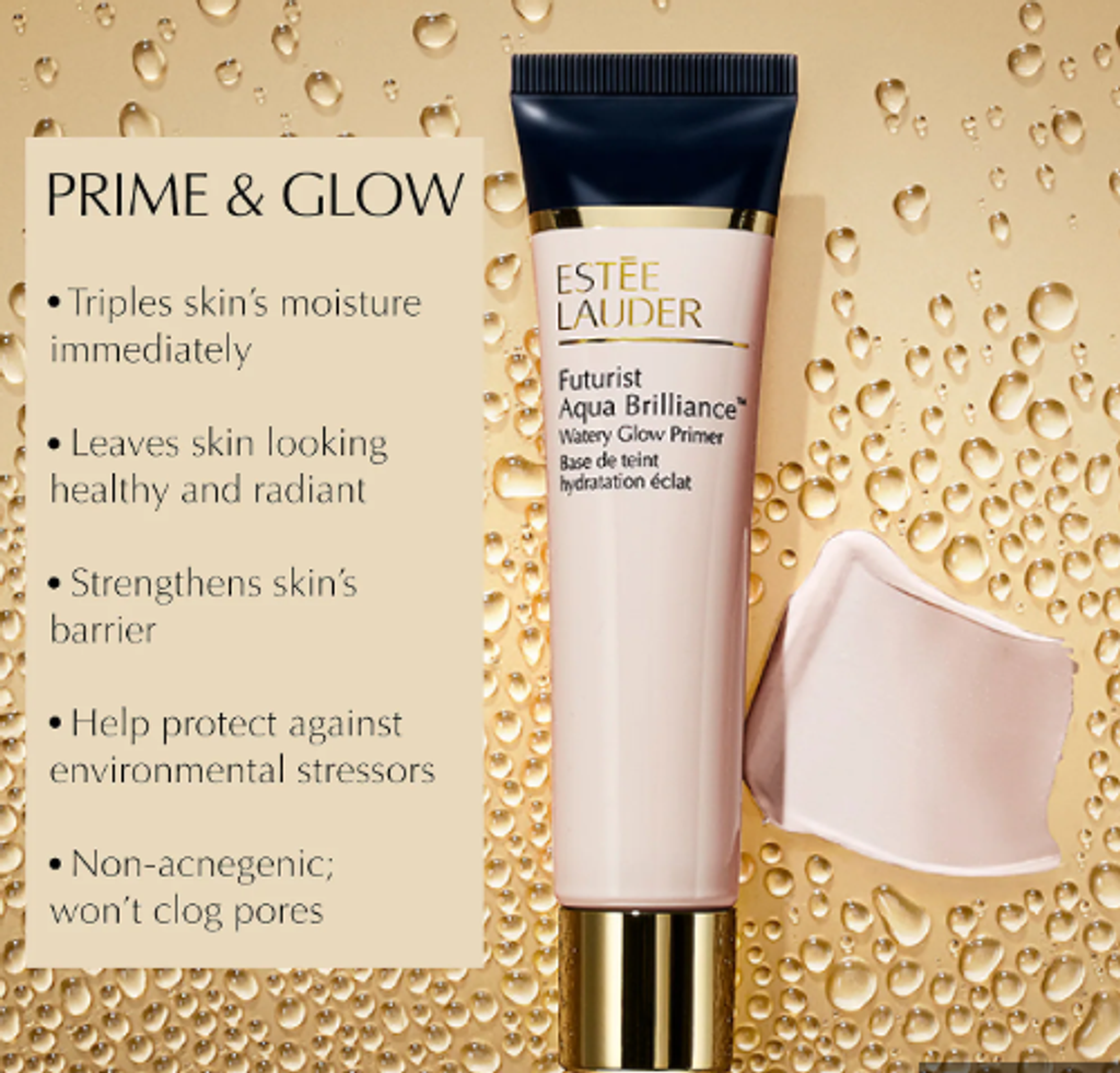 Estee Lauder Futurist Aqua Brilliance Watery Glow Primer The Shopholicster