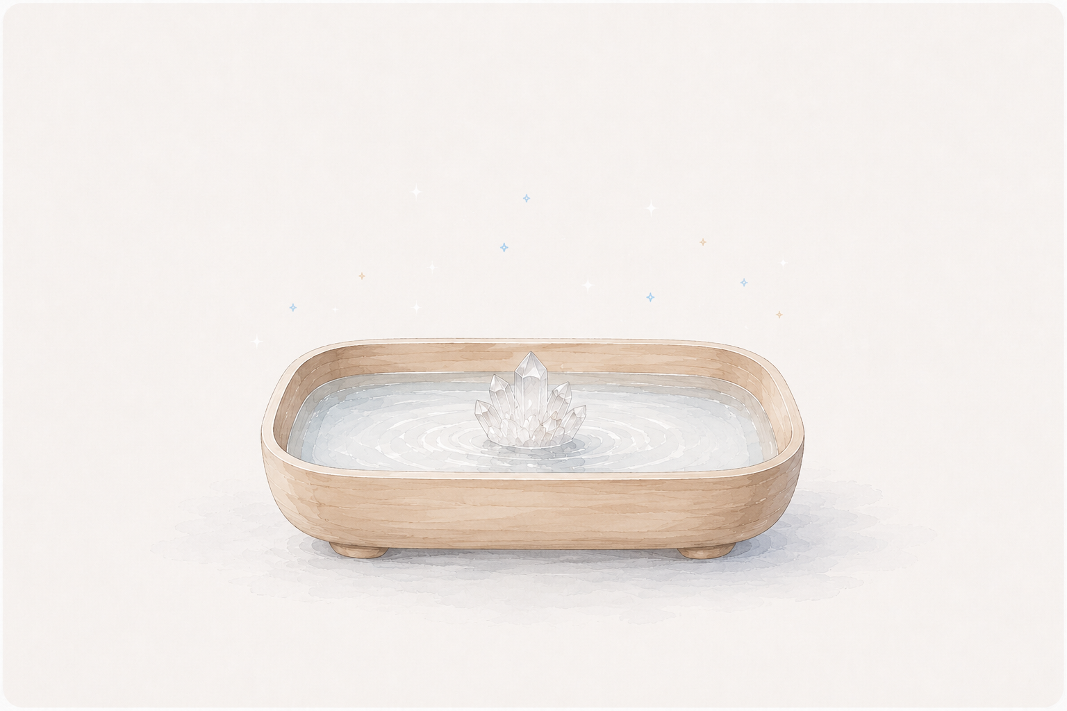 清靜能量示意，說明泥水與清泉水的能量狀態差異