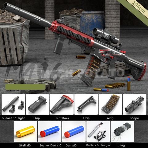 [Ready Stock] Nerfty LuoChen M4 M416 Electric Auto Shell ejection Soft ...