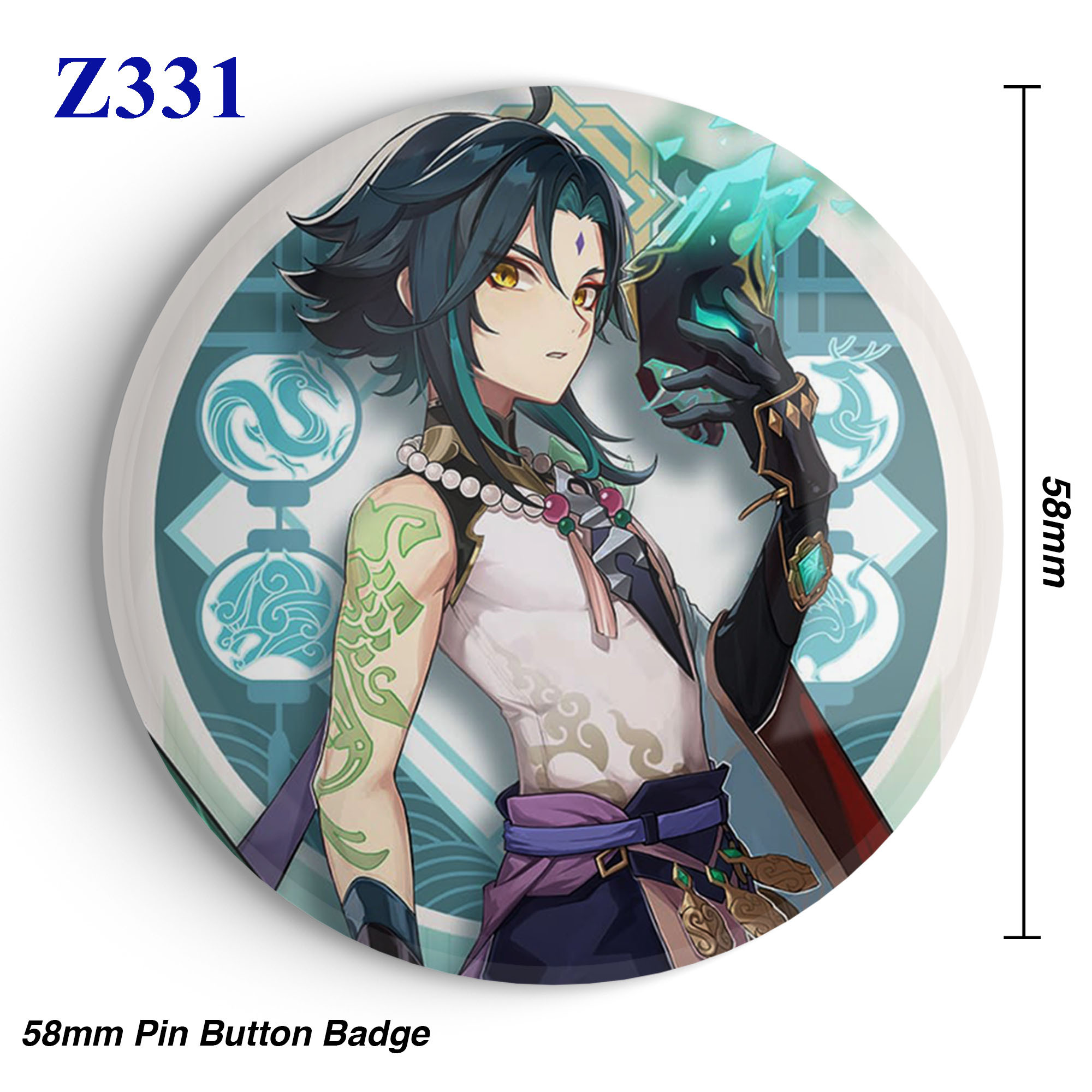 58mm Kamigami no Asobi Apollon Agana Belea Hades Anime Badges Round Buttons