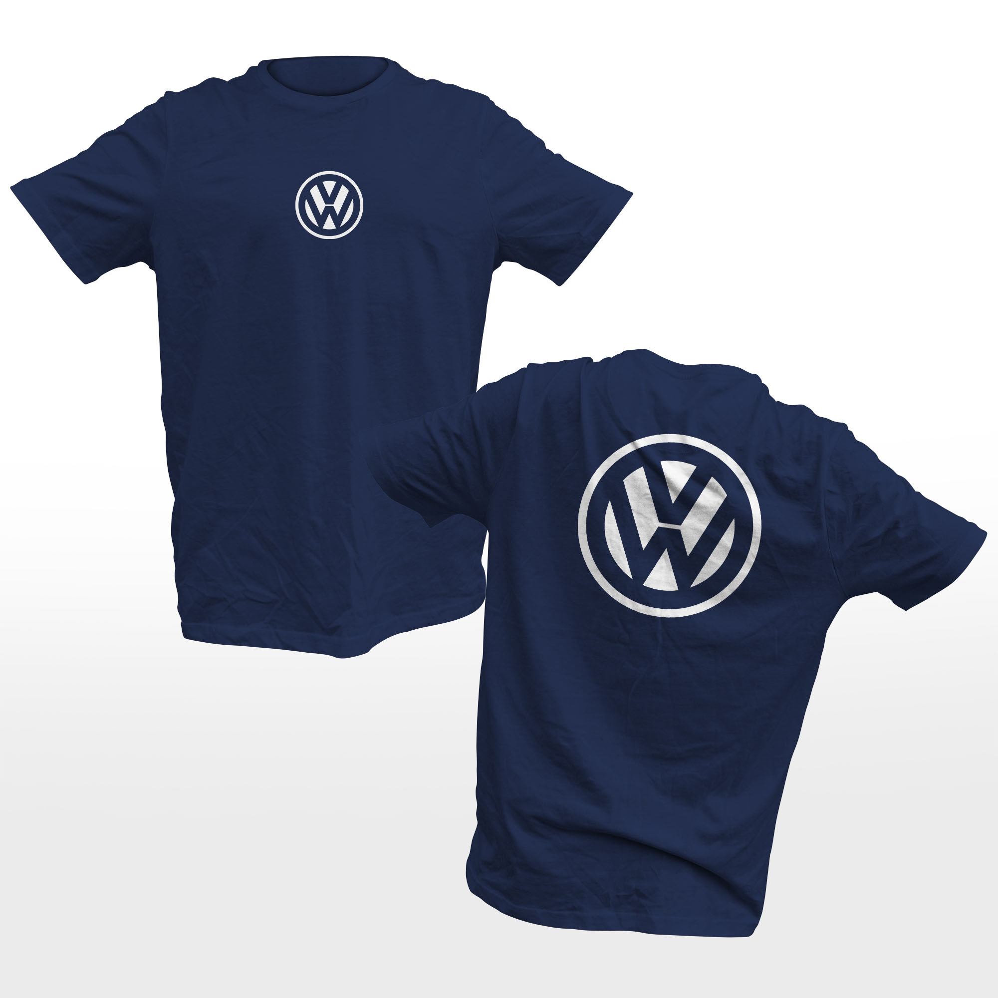 VW Volkswagen Motorsports Design Front and Back Graphic Tee 100% Cotton  Unisex Motorsports T-Shirt Black XS | PGMall