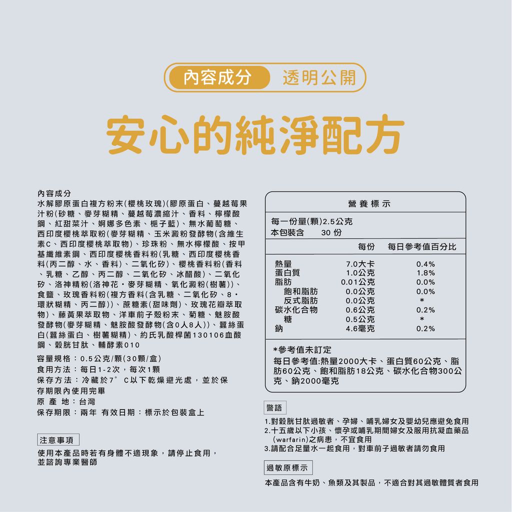 益纖睡美人-成分