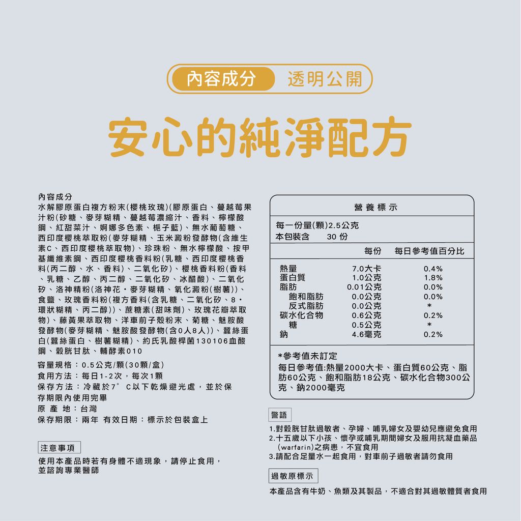 益纖睡美人-成分