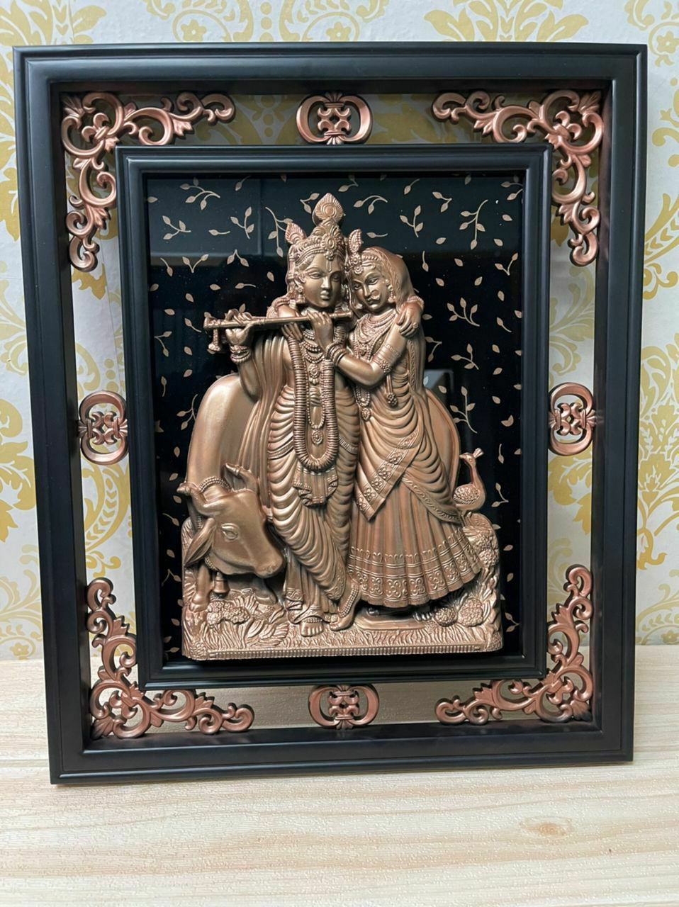 SPL Radha Krishna UV Coated Home Decorative Gift Item Frame Painting 14  inch X 14 inch : Amazon.in: Home & Kitchen