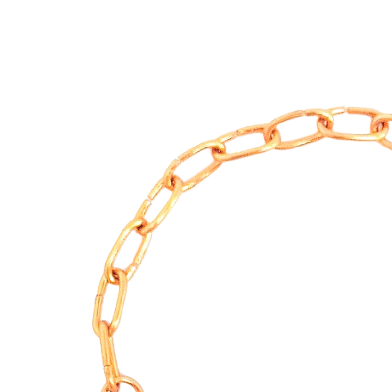 Unisex Copper Oval Link Bracelet – Paperclip Bracelet Chain