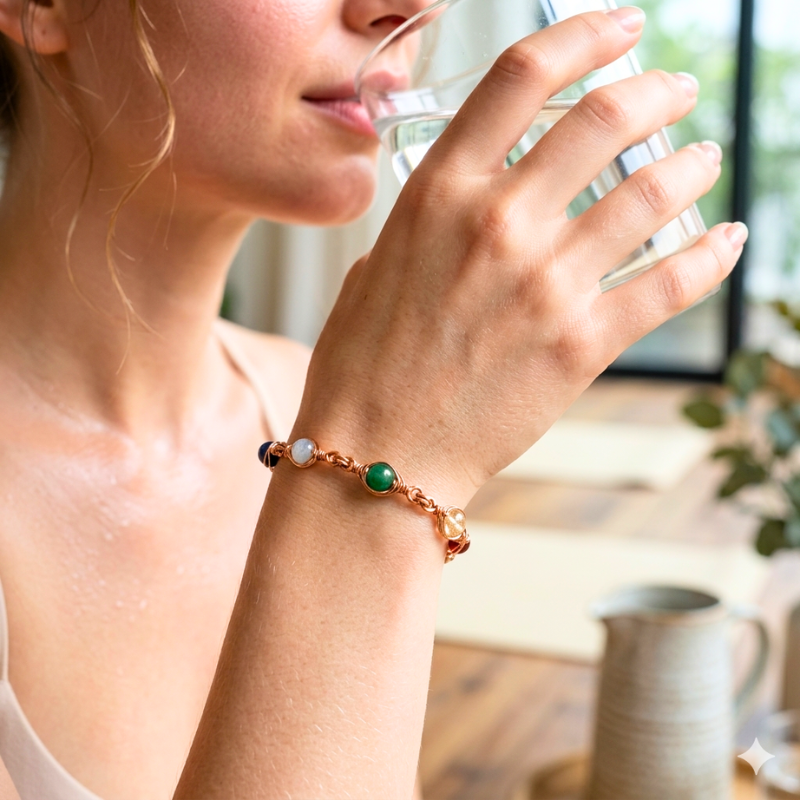 Eye Chakra Healing Copper Bracelet