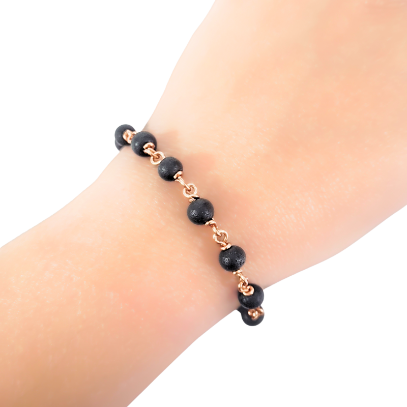 Authentic Black Karungali Ebony Wood Copper Bracelet